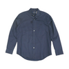 Navy Paisley Long Sleeve Button Down