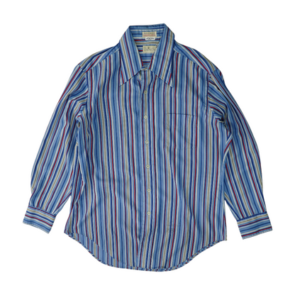 Blue Striped Long Sleeve Button Down