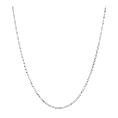 2 ctw 14K White Gold Diamond Tennis Necklace
