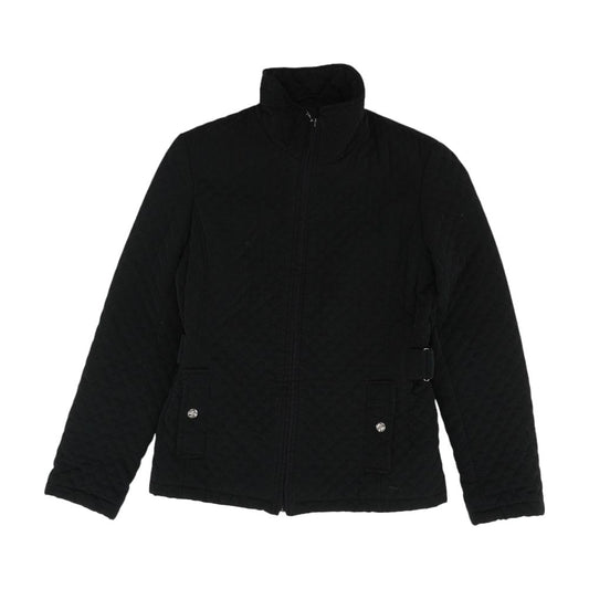 Black Solid Topcoat Coat