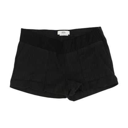 Black Solid Shorts