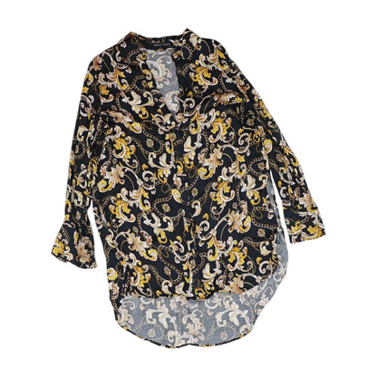 Black Damask Button Down
