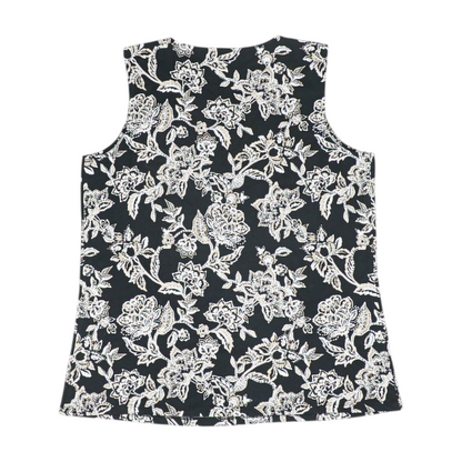 Black Floral Blouse