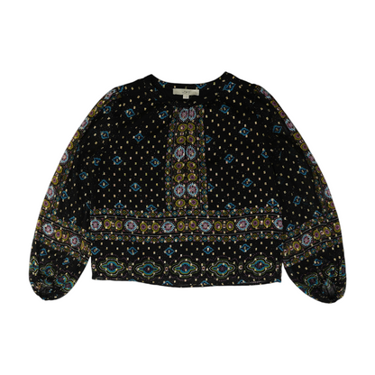 Black Print Blouse