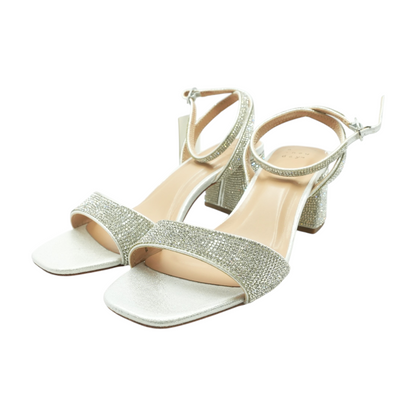 Silver Block Heels
