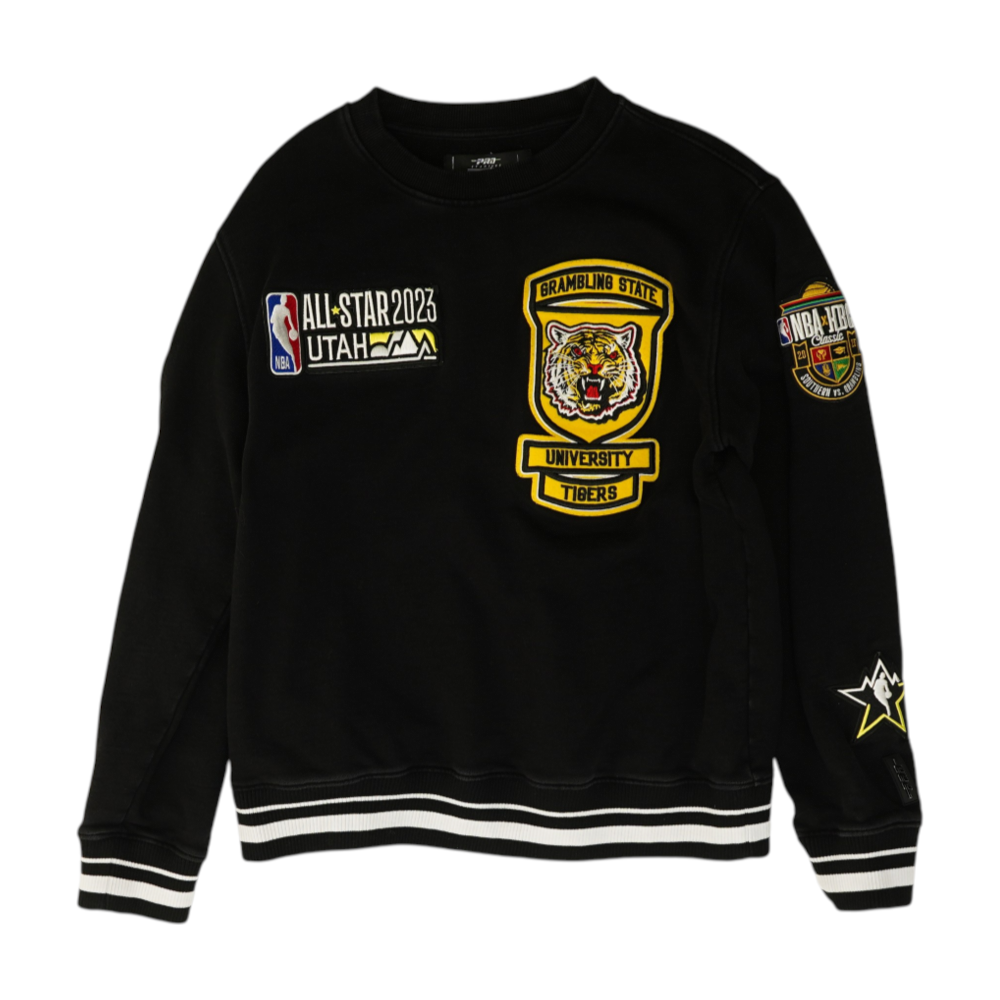 Black Solid Sweatshirt Pullover