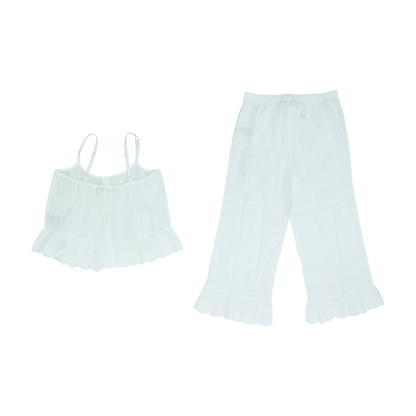Ivory Petite Solid Pant Set