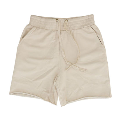 Beige Solid Shorts