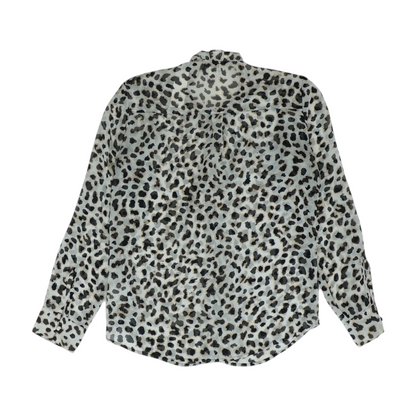Gray Print Button Down