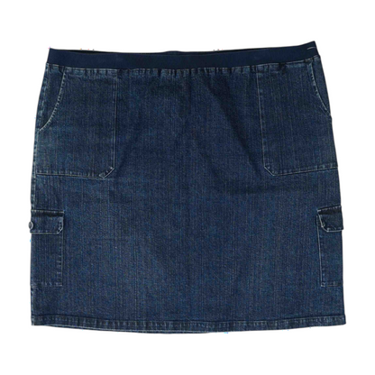Navy Plus Size Mini Skirt