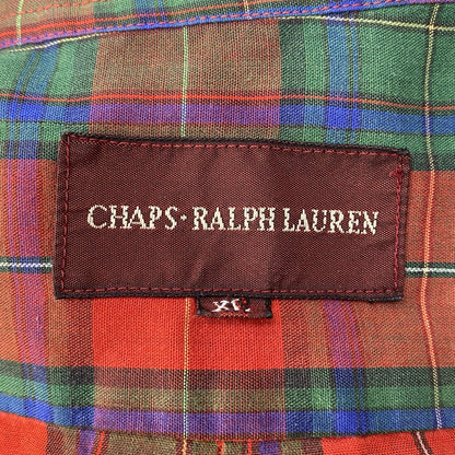 Vintage Red Plaid Long Sleeve Button Down