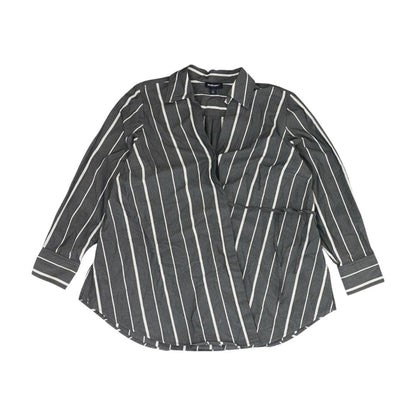 Gray Striped Button Down