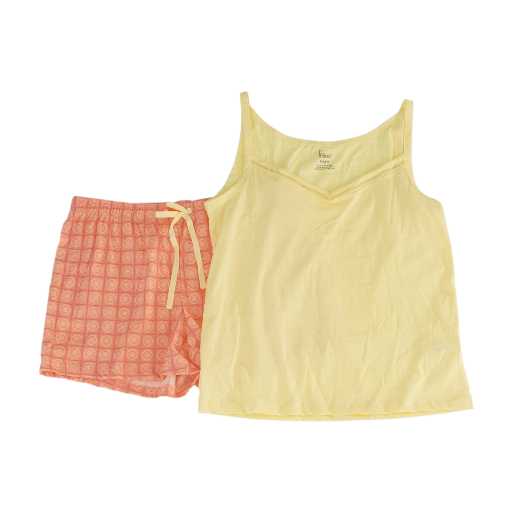Yellow Solid Pajama Set