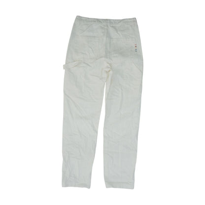 White Herringbone Dress Pants