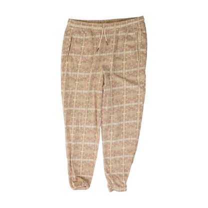 Beige Geometric Pajama Bottom
