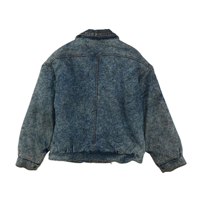 Vintage Blue Solid Denim Jacket