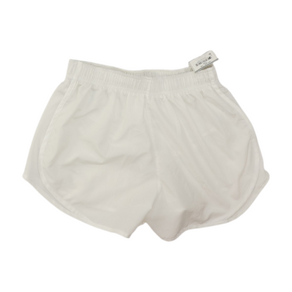White Solid Active Shorts