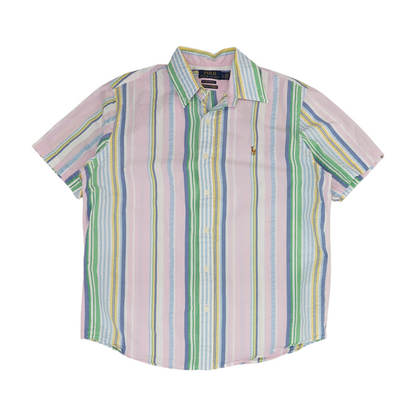 Multi Striped Short Sleeve Button Down