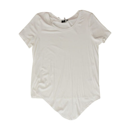 White Solid Knit Top