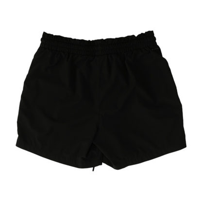 Black Solid Active Shorts