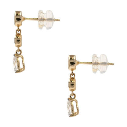 1 1/4 Ct 14K Gold Bezel Set And Basket Set Lab Grown Diamond Chandelier Earrings
