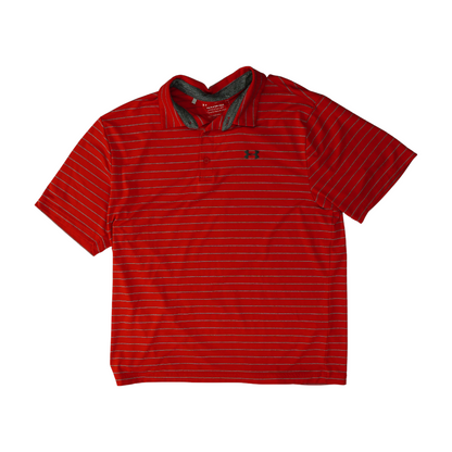 Red Striped Short Sleeve Polo