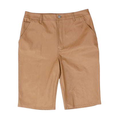 Brown Solid Shorts