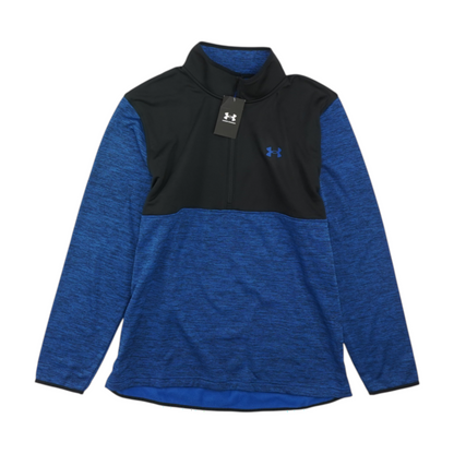 Blue Color Block 1/4 Zip Pullover