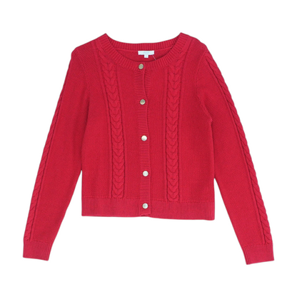 Red Cardigan Sweater