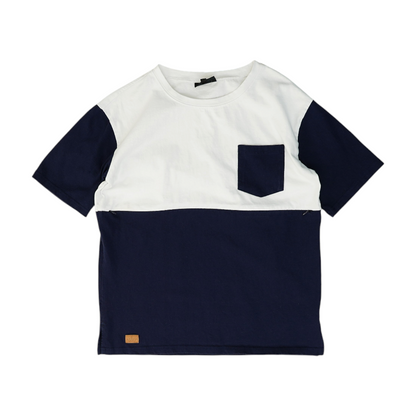 Navy Maternity Color Block T-Shirt