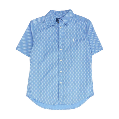 Blue Print Short Sleeve Button Down
