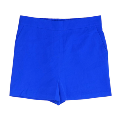 Blue Solid Chino Shorts