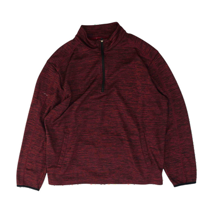 Red Abstract 1/4 Zip Pullover