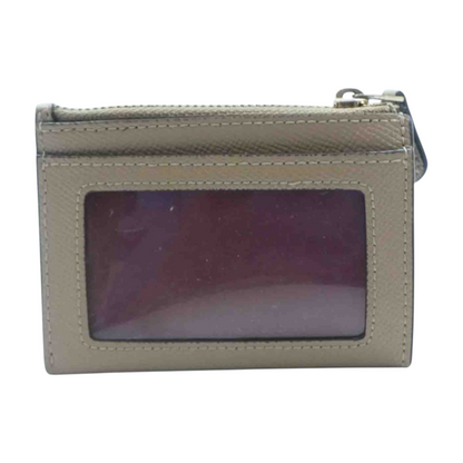 Beige Card Case Wallet