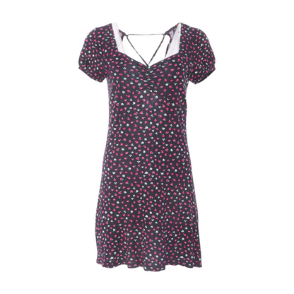 Black Floral Mini Dress