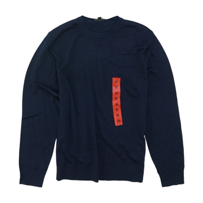 Navy Solid Pullover Sweater