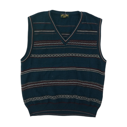 Navy Striped Vest Sweater