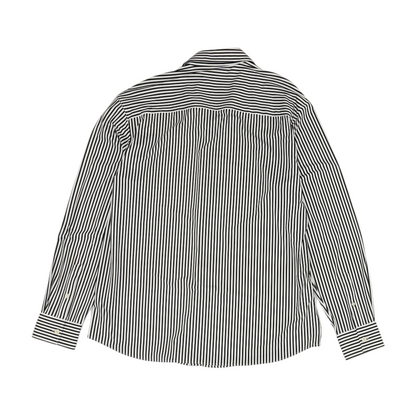 White Striped Long Sleeve Button Down