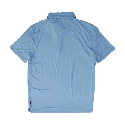 Blue Solid Short Sleeve Polo