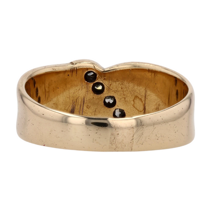 14K Two-Tone Gold Diamond Band Ring