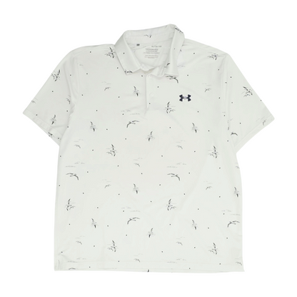 White Graphic Short Sleeve Polo