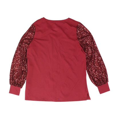 Red Solid V Neck T-Shirt