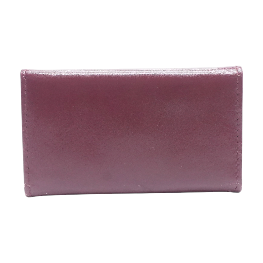 Leather 6 Ring Key Case in Red