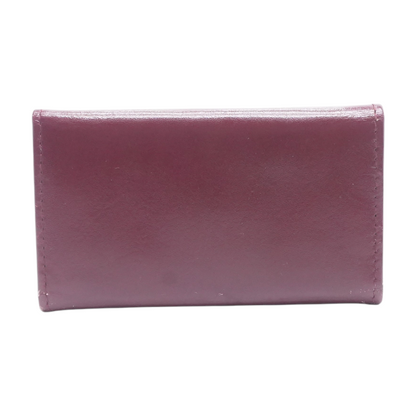 Leather 6 Ring Key Case in Red
