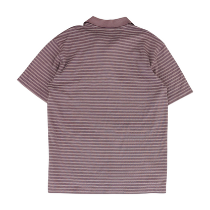 Purple Striped Short Sleeve Polo