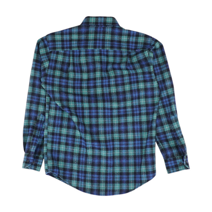 Green Plaid Flannel Button Down