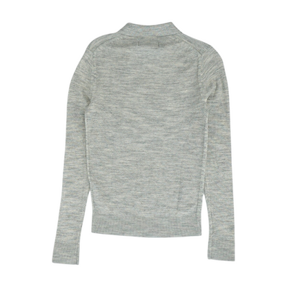 Gray Solid 1/4 Zip Sweater