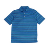 Walter Hagen Blue Striped Short Sleeve Polo – Image 1