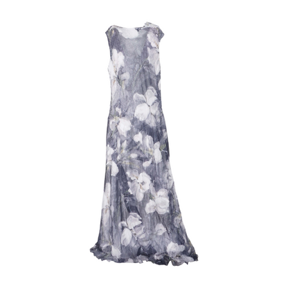 Gray Plus Floral Maxi Dress