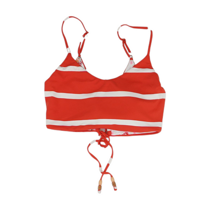 Red Striped Swim Top
